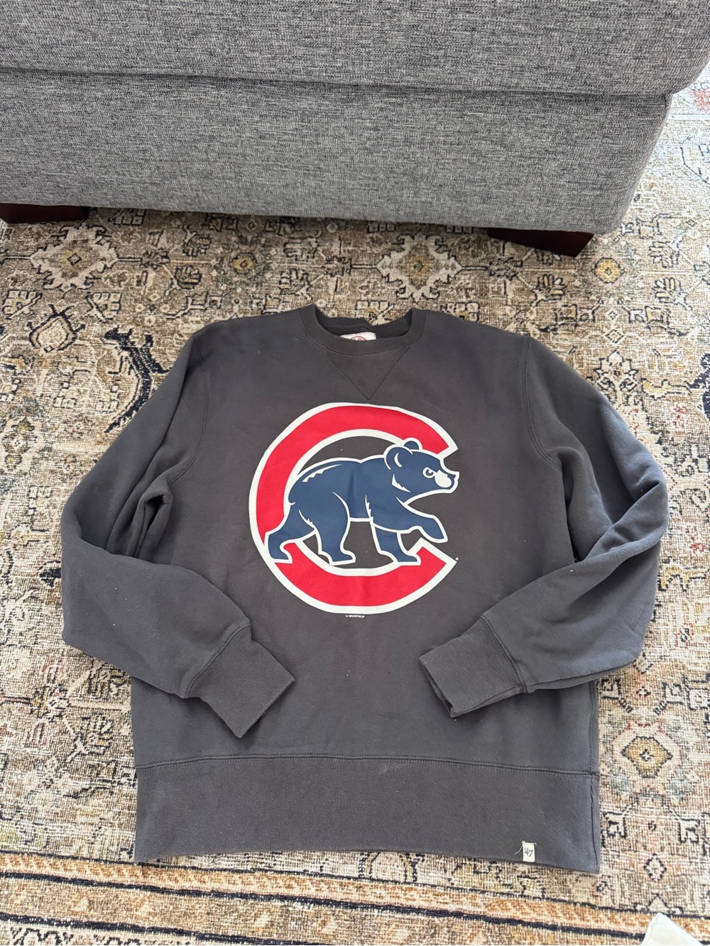 Chicago Cubs Charcoal Crewneck Sweatshirt